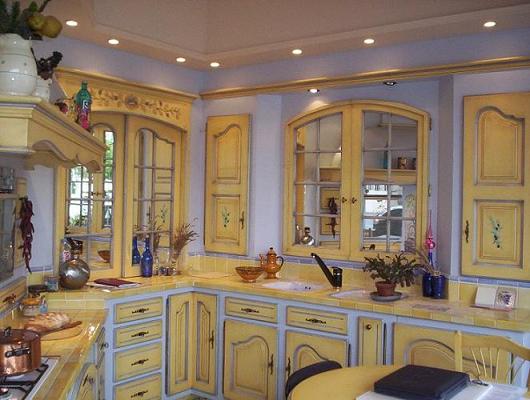 Yellow French painted kitchen Yellow French painted kitchen